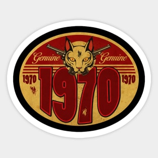 Classic Vintage 1970 Sticker